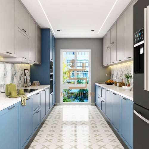 مدل کابینت آشپزخانه دو طرفه